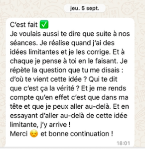 Témoignage client - Croyances limitantes