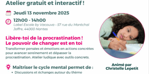 Atelier Nantes - Coaching de groupe - Procrastination